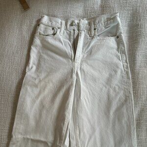 Madewell High-Ride Wide-Leg Jeans - White